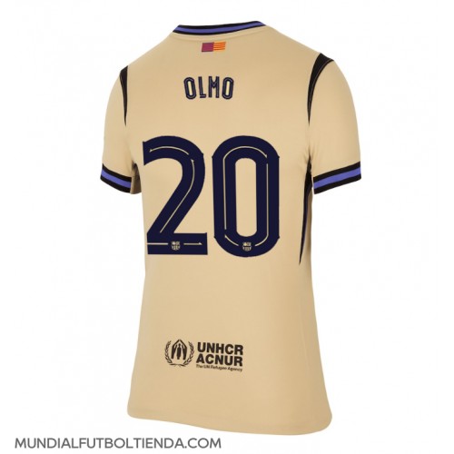 Camiseta Barcelona Dani Olmo #20 Segunda Equipación Replica 2025-26 para mujer mangas cortas